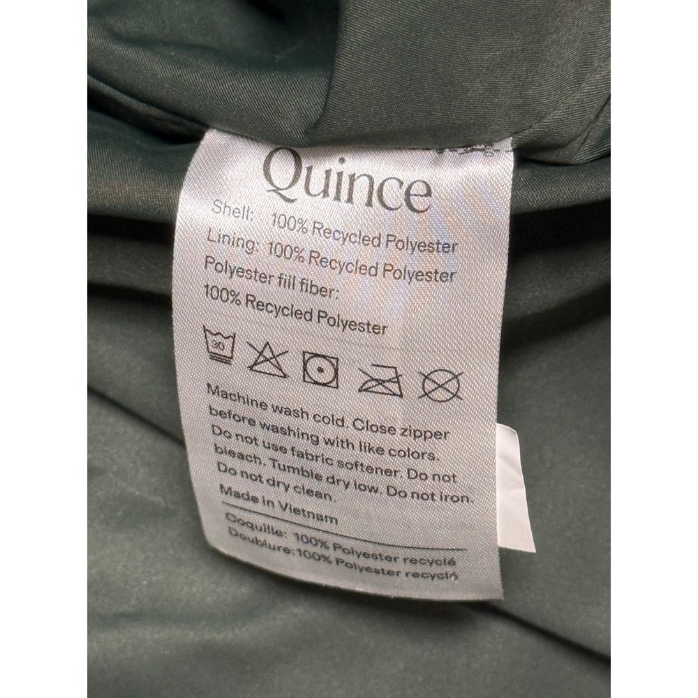 Quince Womens Recycled Polyester Quilted Liner Jacket Forest Green Large L - Picture 5 of 6